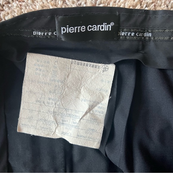 Pierre Cardin wool blend classic Pants black men's 54 waist 38 just dry cleaned - Picture 3 of 10